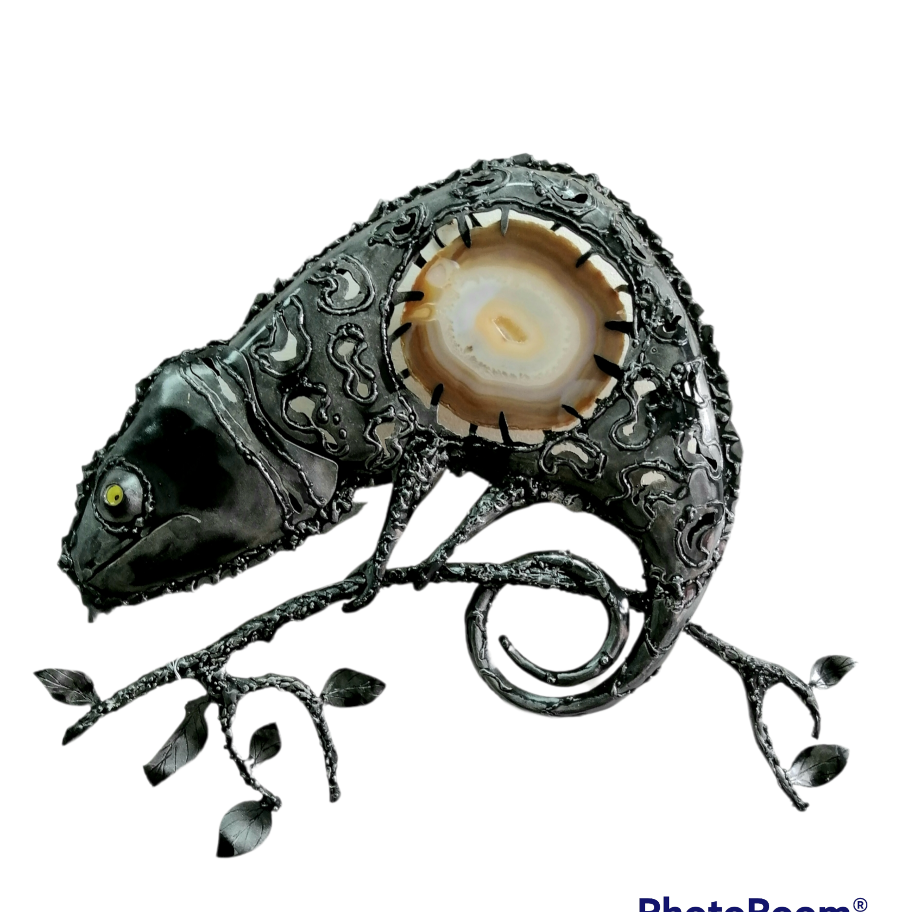 Handcrafted metal art, chameleon wall art , chameleon metal at Stephen Colegate