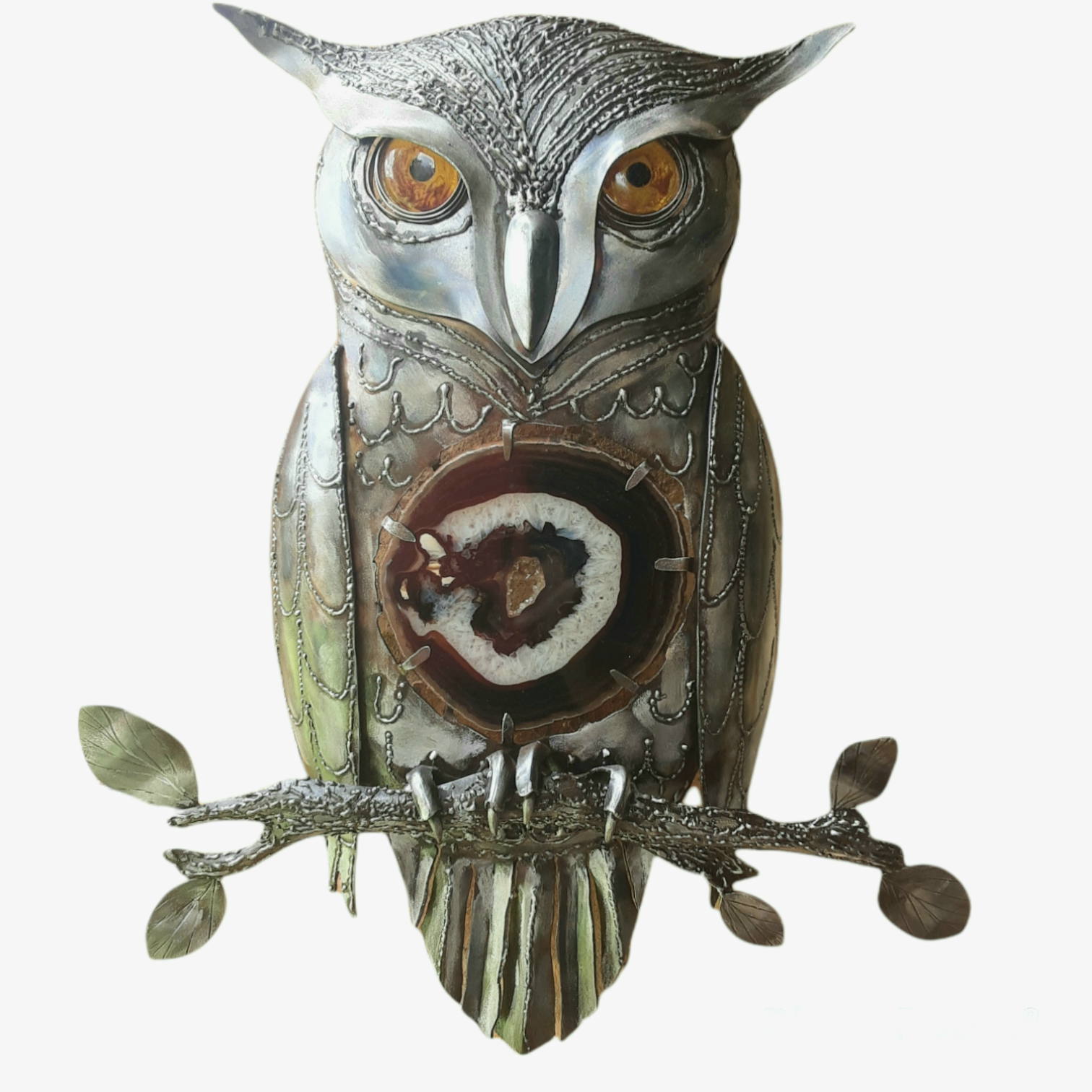 metal, art, owl, metal art, metal owl art, Stephen Colgate