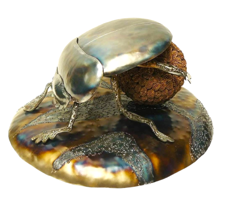 Dung beetle metal art ,Dung beetle ,Stephen Colegate