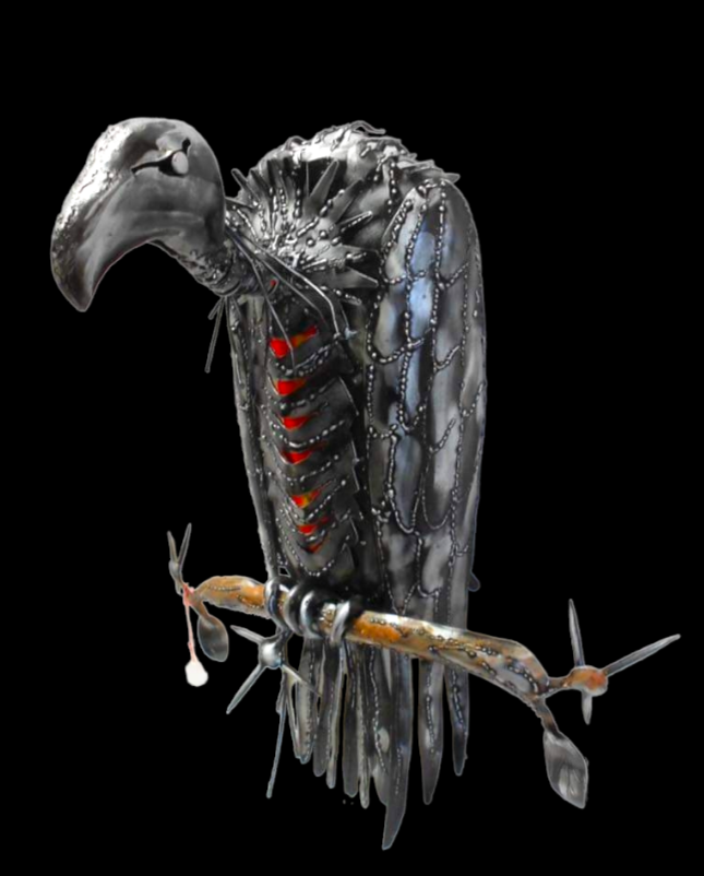 Vulture ,metal art vulture artwork ,Stephen Colegate 