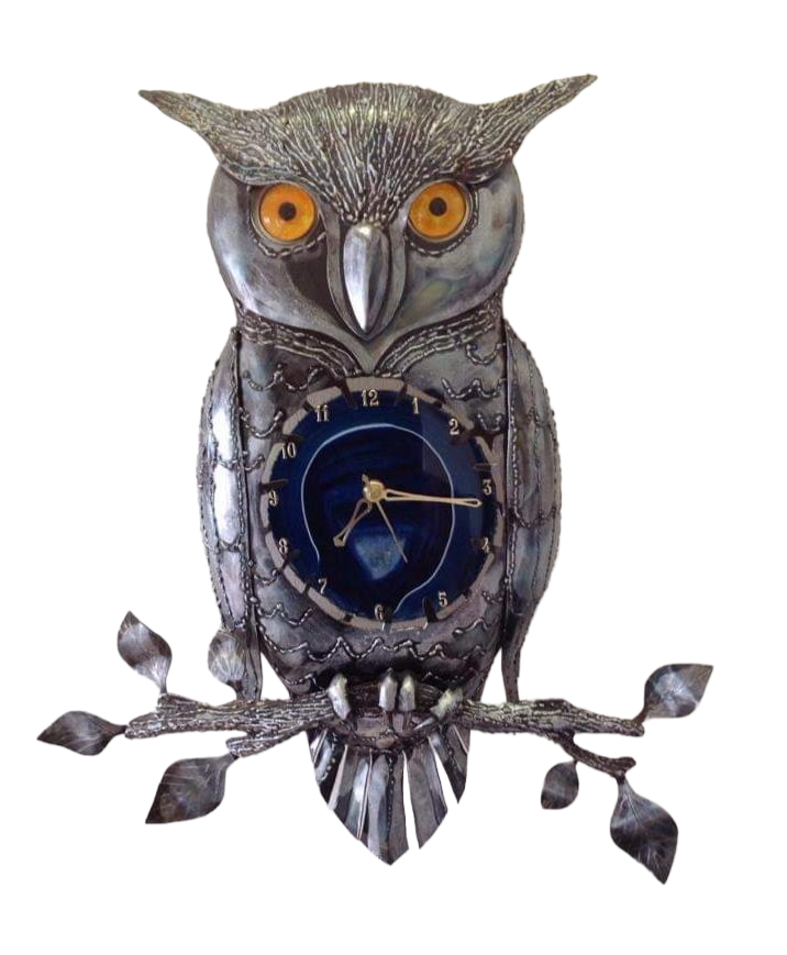 Owl metal art ,metalartwork,  Stephen Colegate  ,Original Metal Art  ,wall click ,metal wall  art