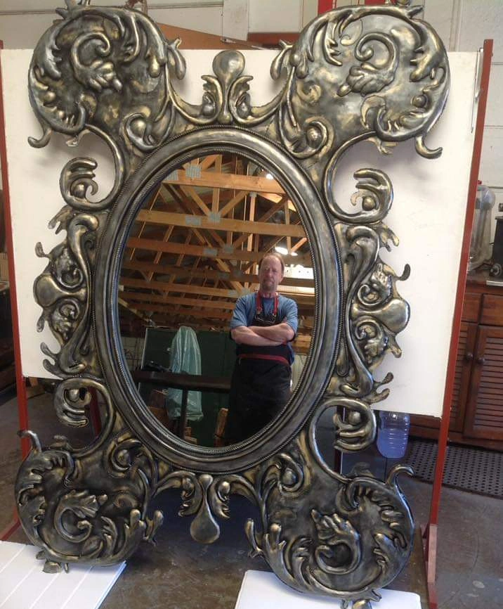 This stunning mirror frame was made by Stephen as per a customer's request
handcrafted, mirror frame , treated steel