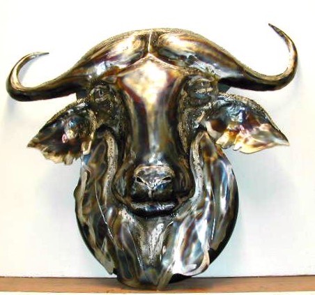 Treated steel  Buffalo head 